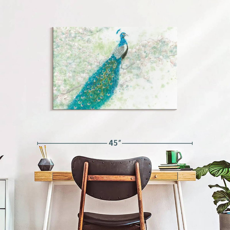 Brampt Spring Peacock I, 24" H x 36" W