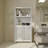 White Bamboo Storage Cabinet