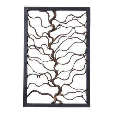 Handmade Traditional Plants & Flowers Wall Decor on Solid Wood