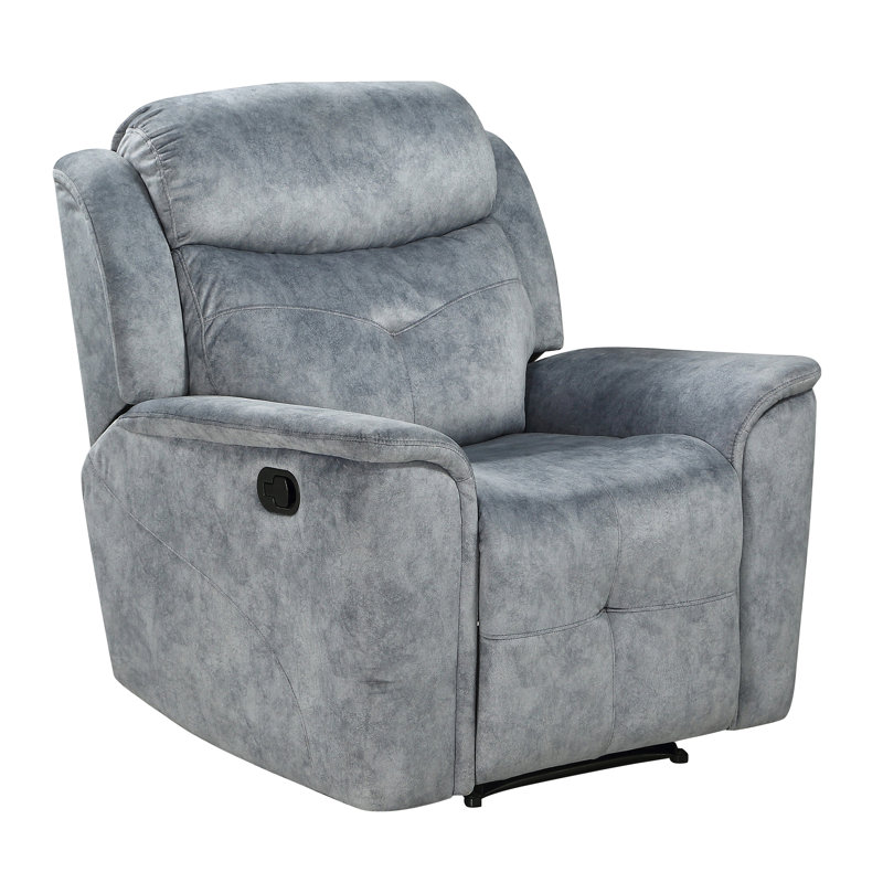 Fauteuil inclinable capitonné gris argenté Delaware