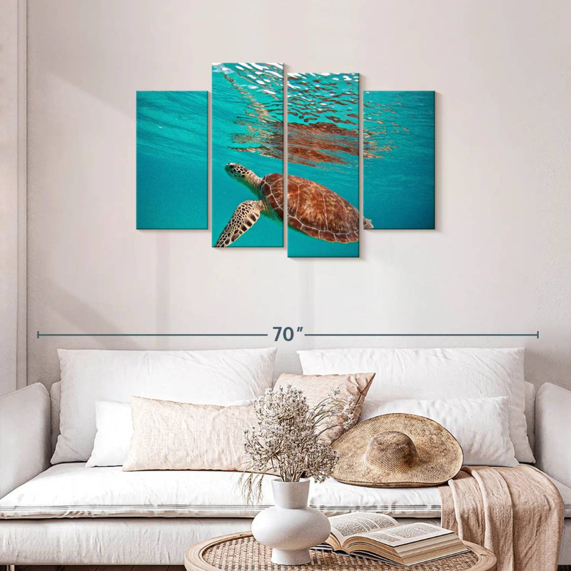 Floating Sea Turtle, 27" H x 43" W