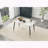 Modern Rectangular Sintered Stone Dining Table with Gold-Plated Legs