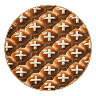  Tapis lavable Hot Cross Buns
