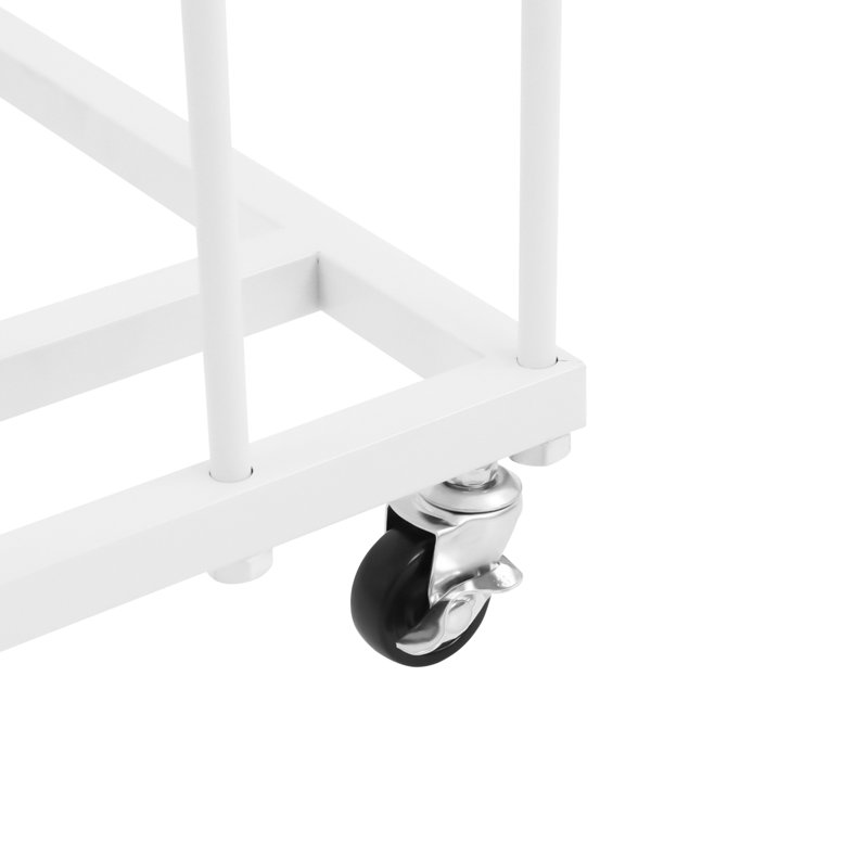 Artwork Storage Stand With Wheels, White