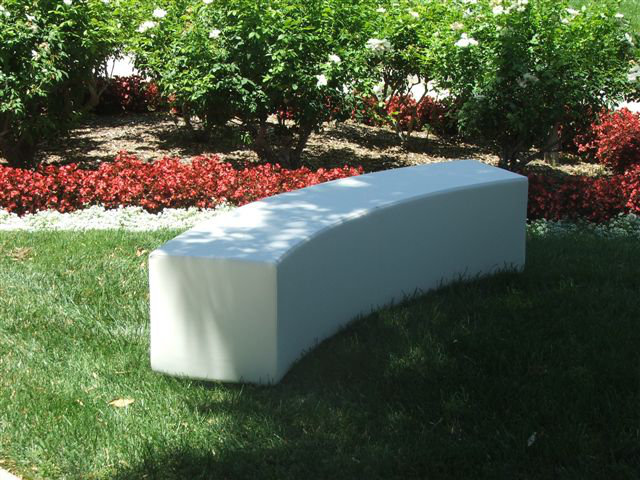 Upholstered Bench, White