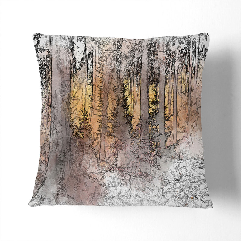 Square Throw Cushion, 40cm H x 40cm W x 15cm D, Stone