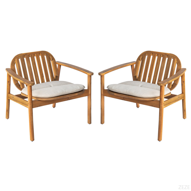 Fauteuil club avec coussin, ensemble de 2