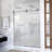 56"-60"W*72" H Frameless Single Sliding Shower Door – 5/16" (8Mm) Clear Tempered Glass, Bypass Design With Brushed Nickel Finish-123443748