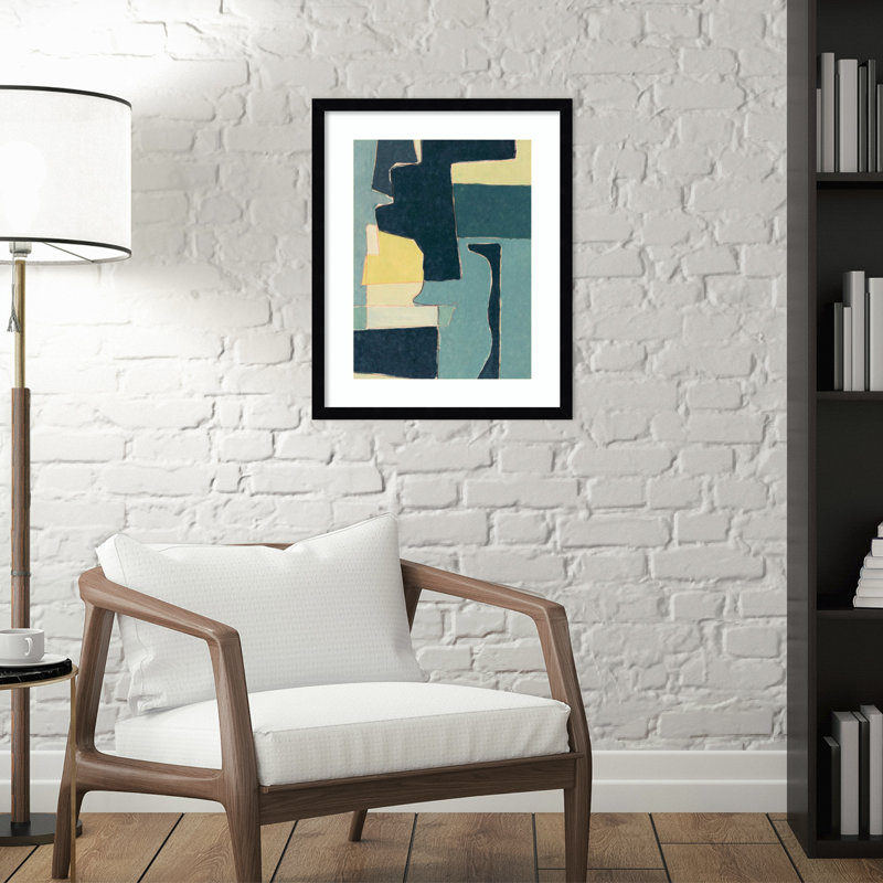 Blue Note II by Rob Delamater, 25" H x 21" W x 1" D, Black