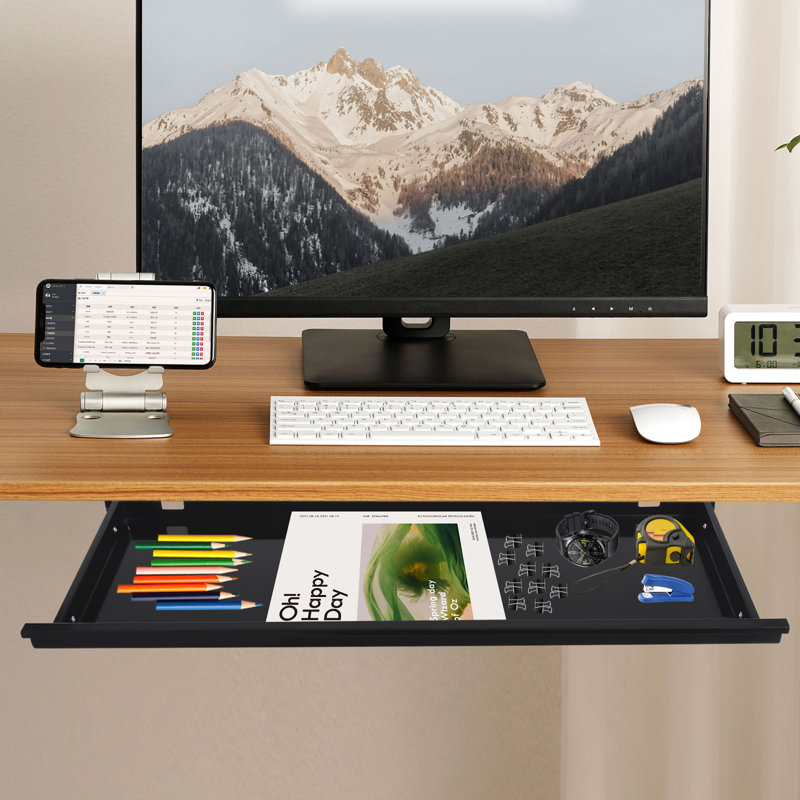 Rangement de tiroir coulissant sous le bureau