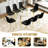 Iverson Glass Top Metal Base Dining Table-2037824520-2037824527