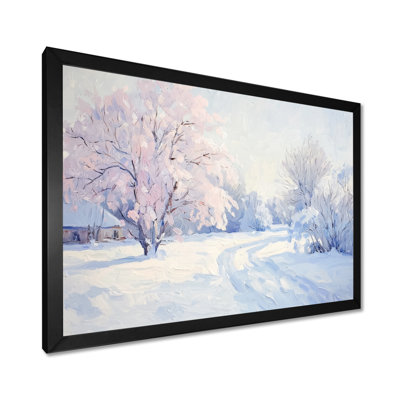 «Winter Peacefulness Forest III», art mural paysage d'hiver
