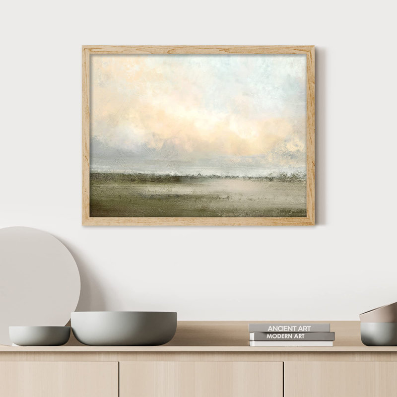 «Vibrant Sun Cloud Farm Field» sur papier, Naturel, H 8 po x l 10 po