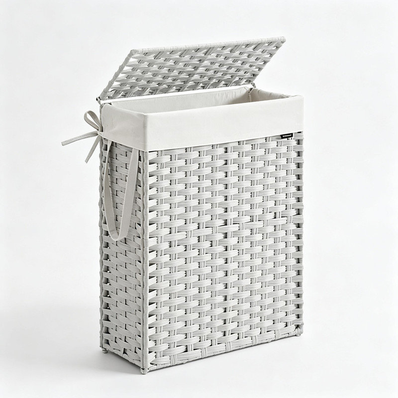 Plastic and Steel Laundry Basket