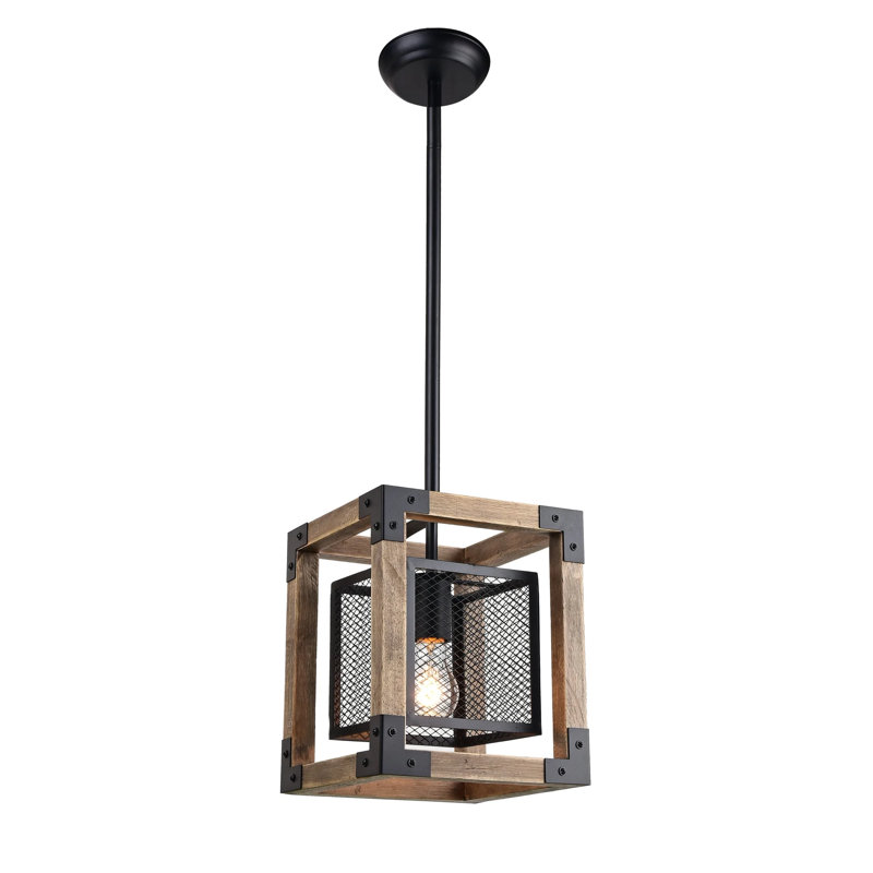 Luminaire suspendu carré à 1 lumière