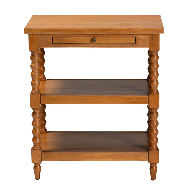 Table de bout avec rangement, Brun