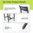 Modern 5-Piece Outdoor Patio Bar Set With 35.4" Rounded Square Sintered Stone Table & 4 Aluminum Bar Stools - Greek White Marble Top, Ember Black
