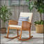 Chaise berçante en bois d'acacia Holsinger