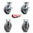 4 Piece Thermoplastic Rubber Caster Set