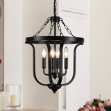 Anndrea 4 - Light Dimmable Candle Style Lantern Geometric Chandelier