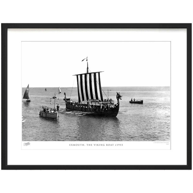 Exmouth, The Viking Boat C1955 - Single Picture Frame Print, 28cm H x 36cm W x 2.3cm D