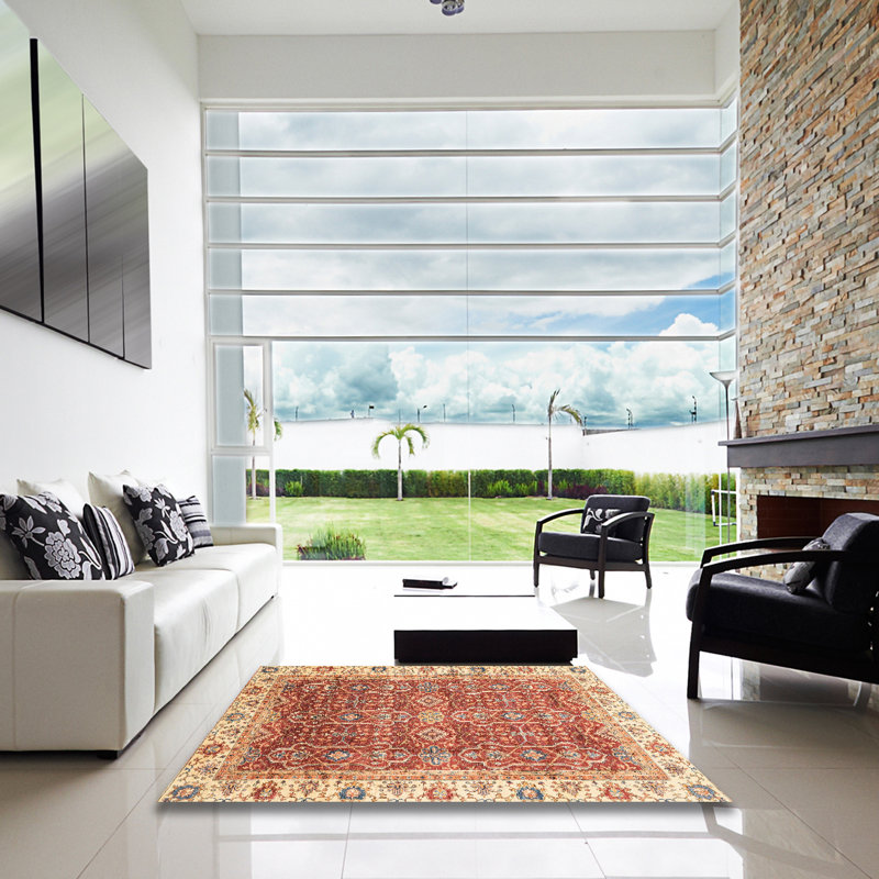Tapis abstrait moderne 3092, Carré 6 pi