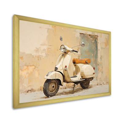 Vintage Scooter Adventures sur impression sur toile