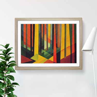 Blooming Abstract Forest 1 Piece Single Picture Frame Wall Art