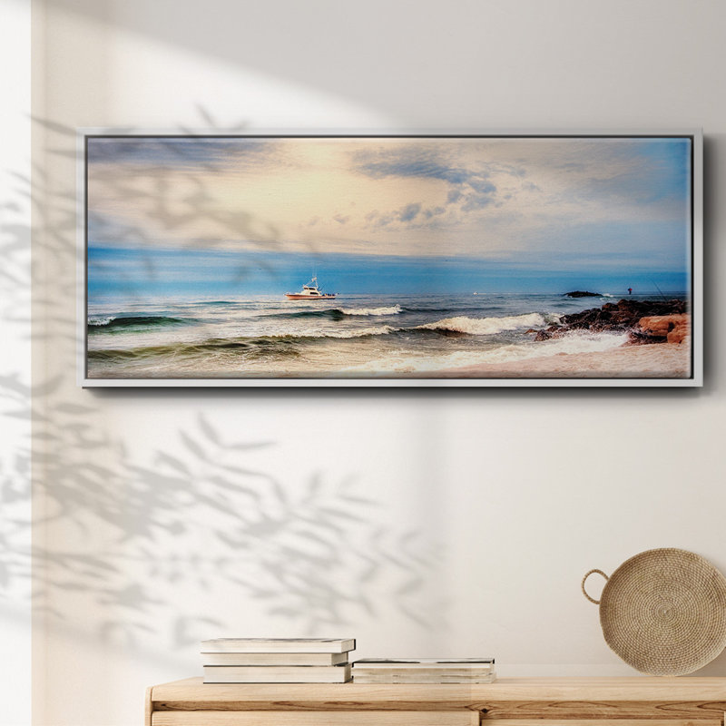 Cap sur la mer - Toile encadrée, H 12 po x l 30 po