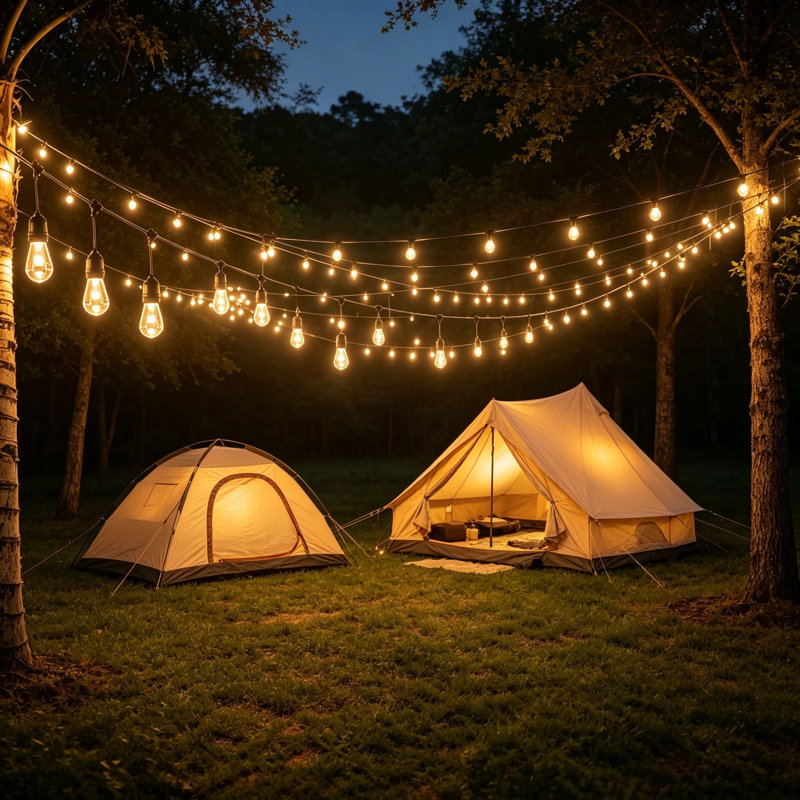 Guirlande de 48 lumières à 3 lumières à intensité variable avec télécommande, imperméable pour patio