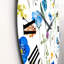 Blue Wild Flowers - Horloge murale traditionnelle-60281417