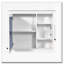 Armoire de salle de bain murale avec miroir, armoire avec 3 tablettes réglables