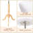 Male Mannequin Torso Dress Form, 64‑74 Inch Adjustable White Foam Manikin Body with Solid Wood Tripod Stand for Men Suit Clothing Display Sewing Tailoring