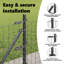 Euro Fence With 13 Flanged Posts Galvanised Steel-473395177-473395189