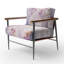 Chaise avec accoudoirs contemporaine et fauteuil tapissier Mauve Botanical Whispers III-564574807