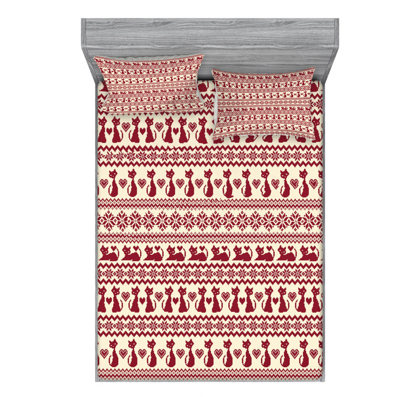 Microfiber Chevron Sheet Set, Full Sheet Set with Fitted Sheet