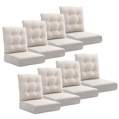 Coussins de remplacement pour canapé d'extérieur en oléfine toutes saisons, coussins de siège profond résistants à l'eau et aux rayons UV pour mobilier d'extérieur, plusieurs couleurs disponibles, 1 à 10 paires