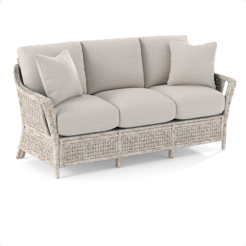 Boca Sofa, White Textured Performance, Antique Frost White