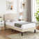 Kempst Upholstered Bed Frame with Adjustable Headboard & Solid Wooden Slats, Under Bed Storage, No Box Spring Needed