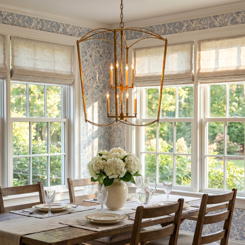 Olive 8-Light Chandelier, Antique Gold