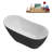 55" Streamline Soaking Freestanding Tub and Tray With Internal Drain-112235522