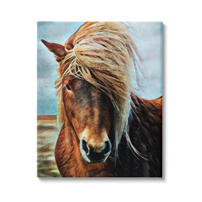 " Windblown Mane Country Horse " by Ashley Aldridge