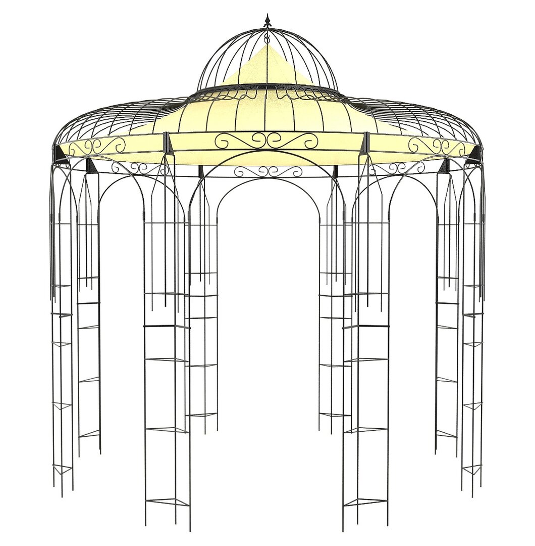 130 cm x 118 cm Pavillon Aradhya aus Metall