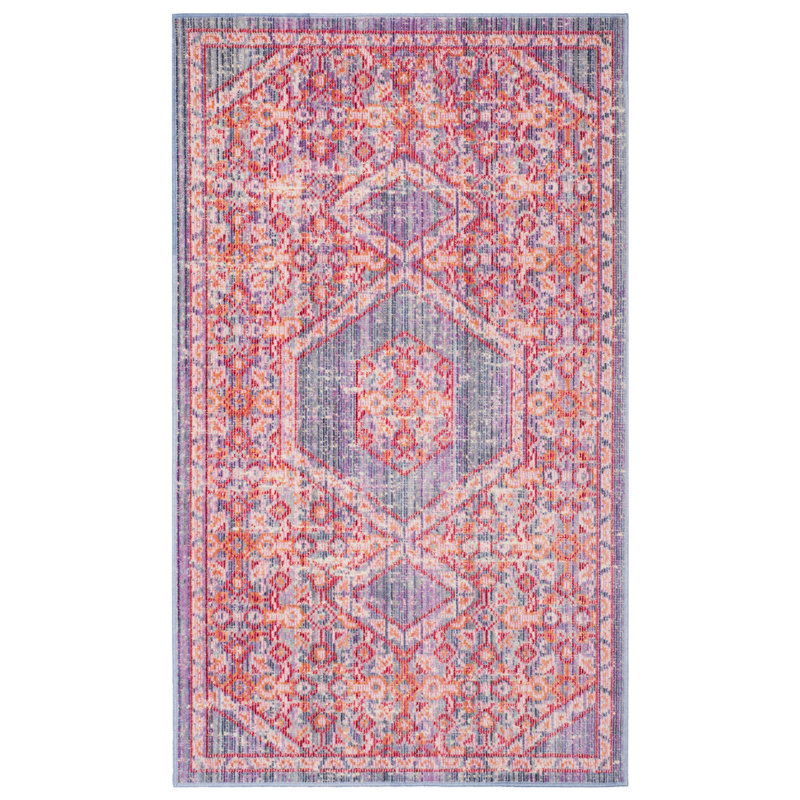 Tapis oriental lavande / fuchsia Chauncey, Rectangle 3 pi x 5 pi