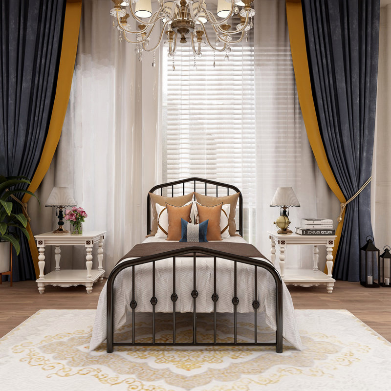 Lit plateforme Aalderk, Noir, Simple TG