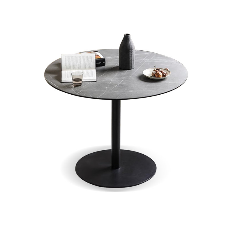 Black Round Sintered Stone Dining table