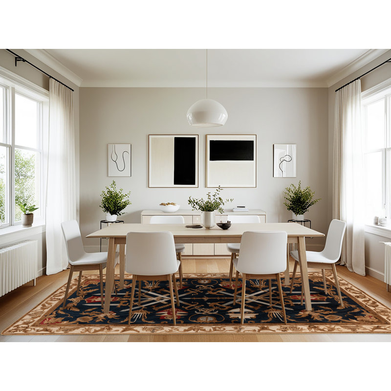 Machine Washable French Brown Area Rug, Rectangle 7' x 10'