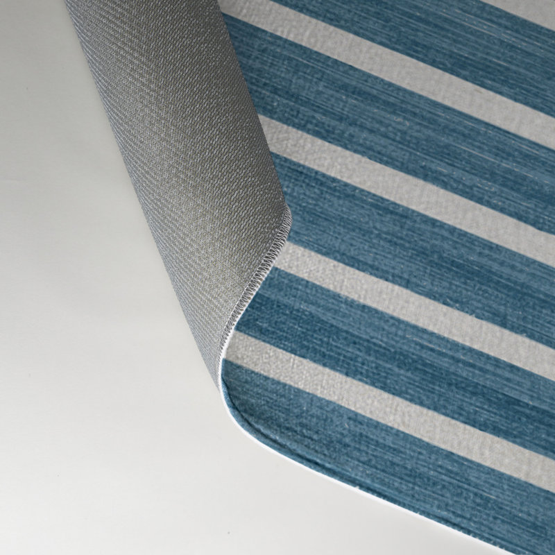 Tapis intérieur / extérieur gris HorizontalStripes, Rectangle 9 pi x 12 pi