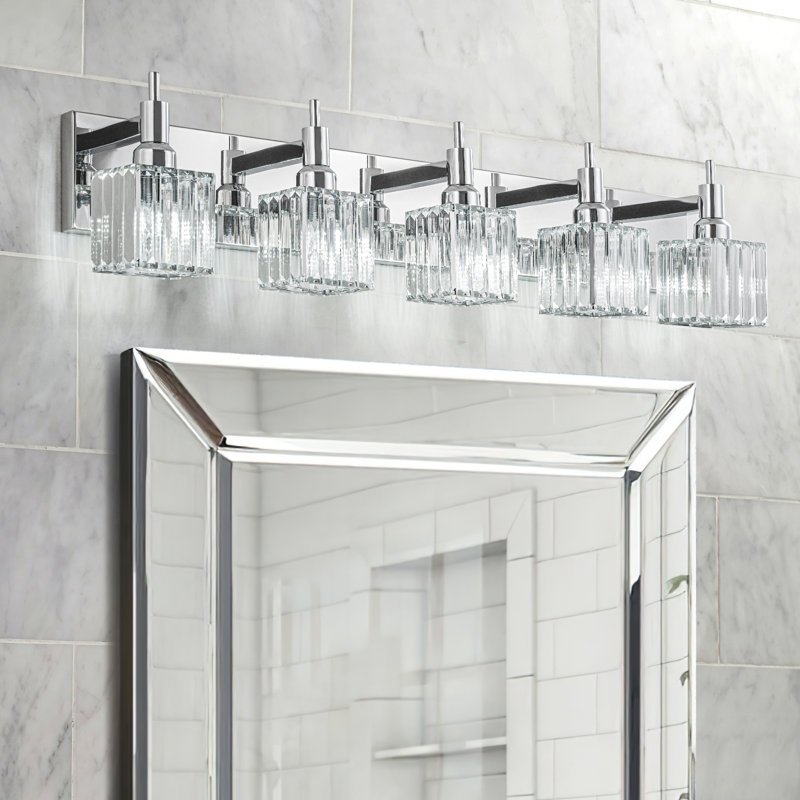 Dimmable Vanity Light, Chrome, 5 Lights