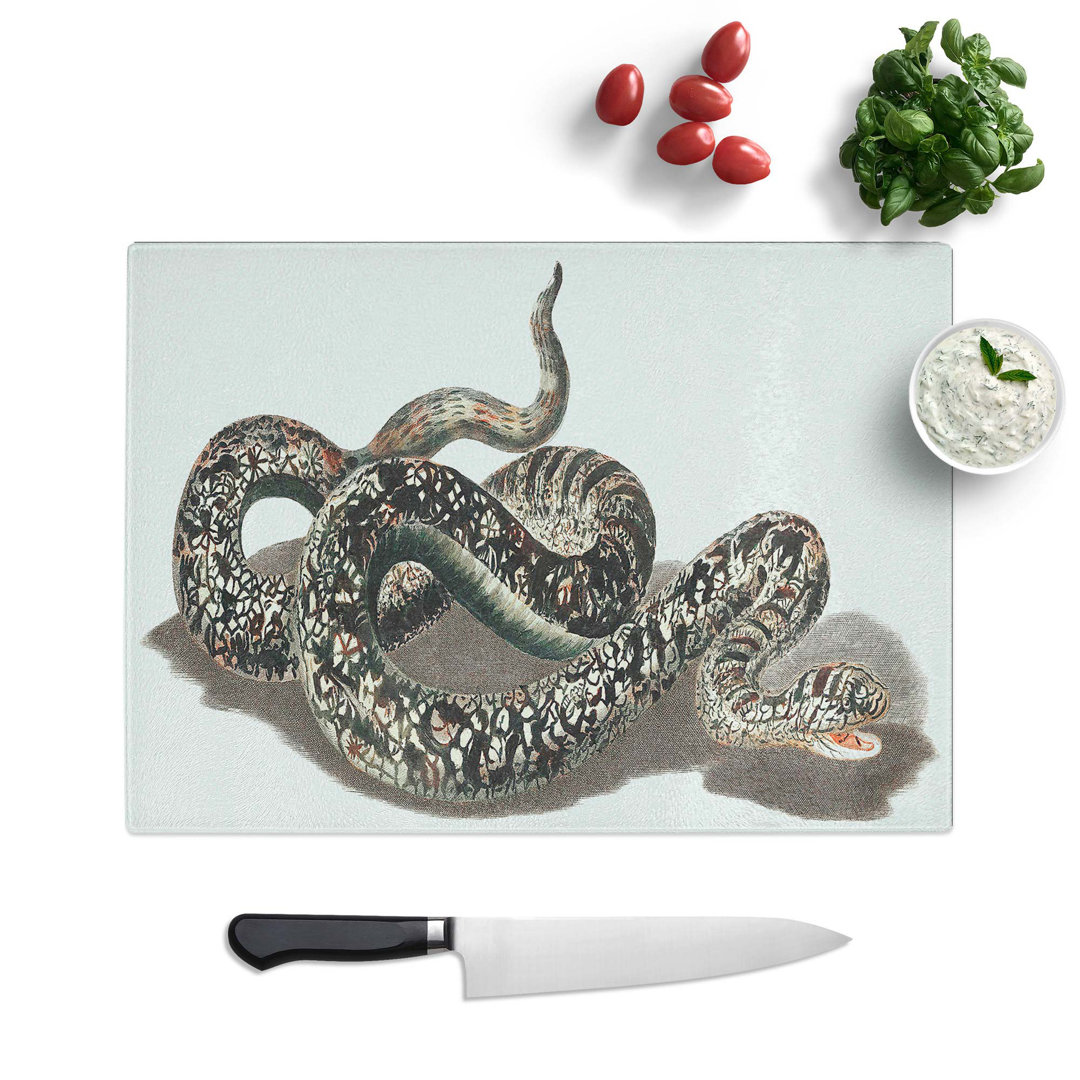 Tempered Glass Snake by Johan Teyler Chopping Board